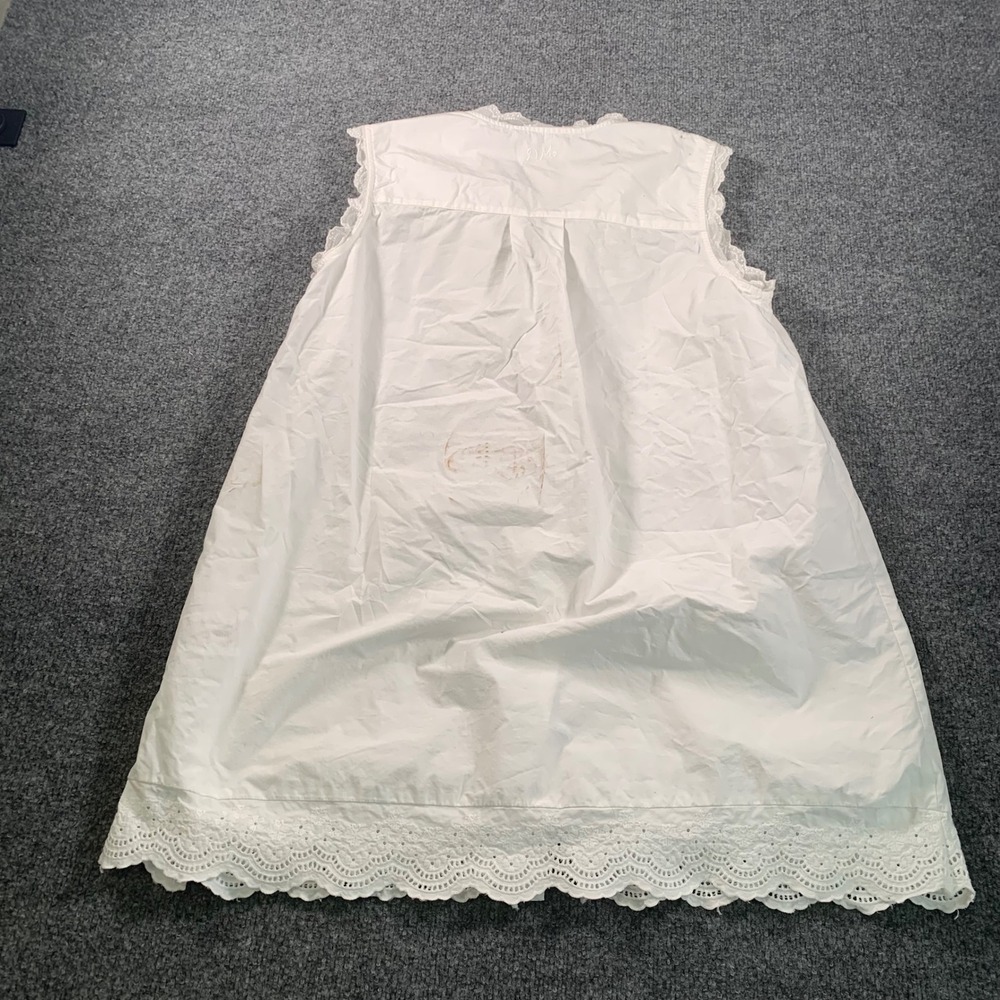 Damson Madder White Eyelet Lace Embroidered Sleeveless Tunic Dress Boho Top 12 - Picture 7 of 11